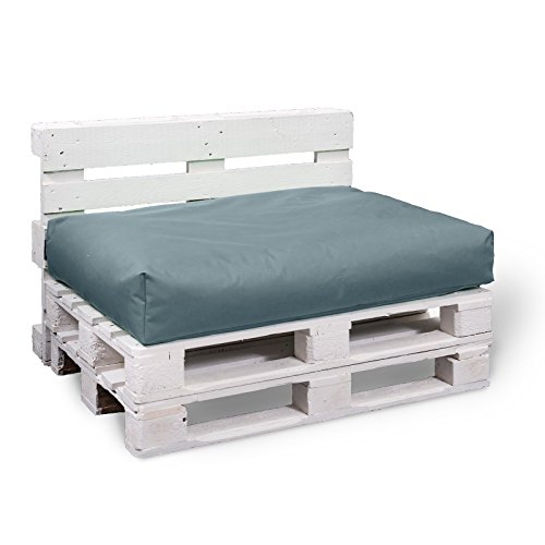 BuBiBag Palettenkissen Sitzkissen Sitzauflage Sitzfläche für In & Outdoor Größe & Farbe auswählbar (80x60x10 cm, anthrazit)