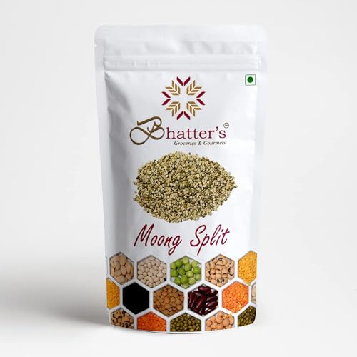 Bhatter's Indian Moong Dal Split | Moong Dhuli Hui Dal | Moong Bean Wash Split Dal with Skin Lentil - 100% Natural & Pure with Premium Quality for Traditional Cooking- 1000 Grams