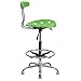 Flash Furniture Vibrant Spicy Lime and Chrome Drafting Stool with Tractor Seat