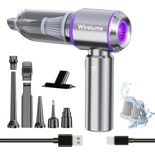 Wirelume Handheld Car Vacuum Cleaner Cordless Powerful 22000Pa Strong Cyclonic Suction Blowing Brushless Motor Portable Rechargable Lightweight for Pet Hair Vehicle Home Purple