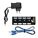 Produktbild ONCHOICE 4 Port USB 3.0 Schalter Hub Ladegerät mit Eur 5V USB Power Adapter unabhängige externe Ladegerät im Lieferumfang enthalten Ultrabooks Laptop Tablet PC und Mac EUR