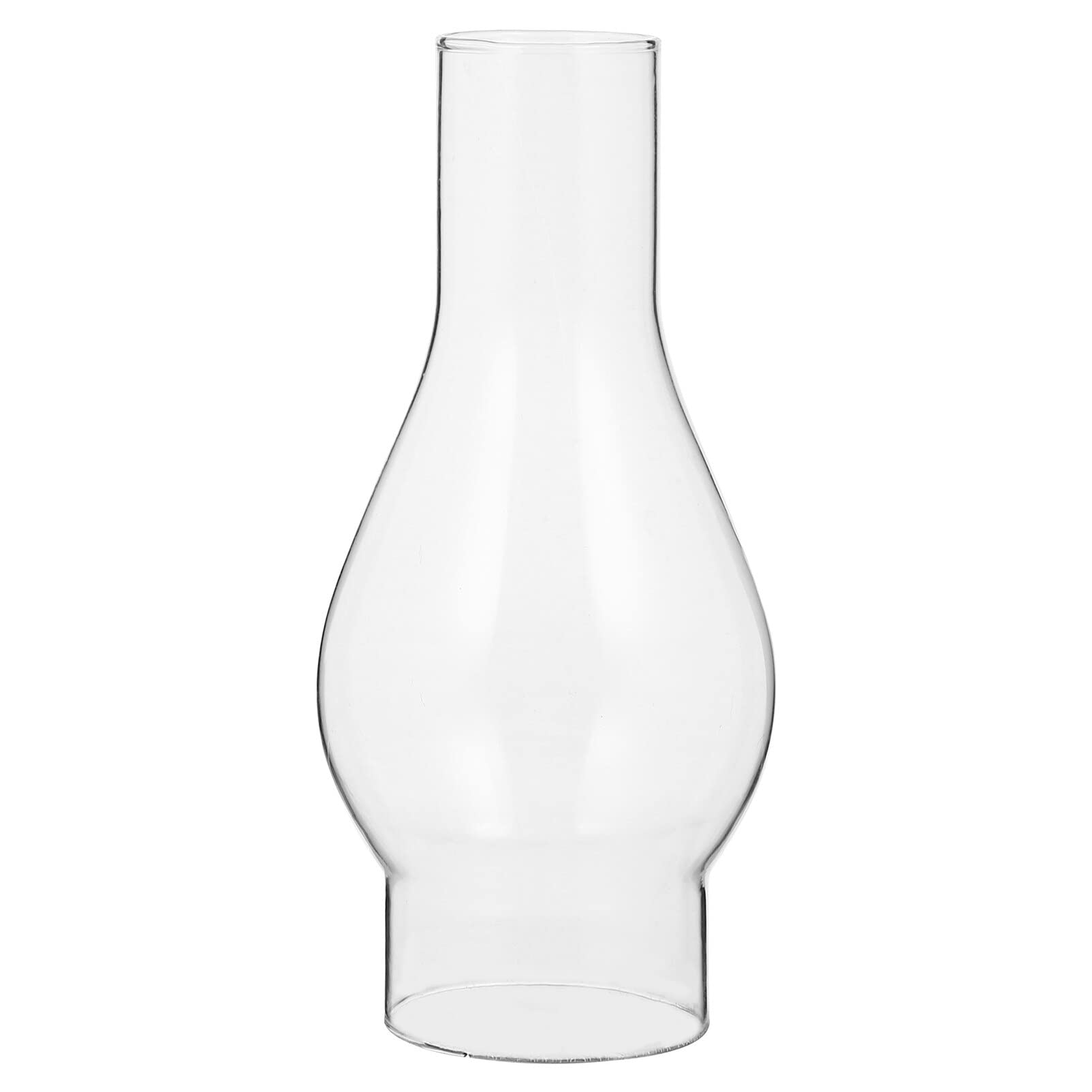 Garneck 1pc Glass Chimney Clear Kerosene Lampshade Retro Kerosene Lamp Shade Curvy Chimney Oil Glass Replacement