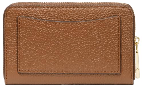 Image of Michael Kors Jet Set Small Zip Around Card Case, Gold-Tone Hardware /Luggage