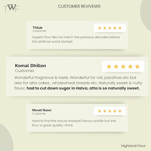 Image of TWF Premium Sharbati Atta | Highland Flour | 20 Kg | 100% Madhya Pradesh Sharbati | MP Chakki Atta | With Bran and Germ | No Bleach | No Preservatives or Artificial Flavors