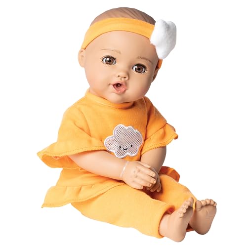 Adora Nurture Time Babies 13 Inch Baby Doll and Clothes Set with 3 Touch Activated Features Birthday Gift for Kids Ages 1 and Up - Sweet Orange