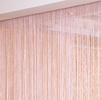 Ave Split Decorative Door String Curtain Wall Panel Fringe Window Room Divider Blind Divider Tassel Screen Home 100Cm*200Cm (Pink18) #TOP3