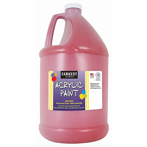 Sargent Art Half Gallon Acrylic Paint Red, (64-Ounce, 1/2 Gallon) 22-2720