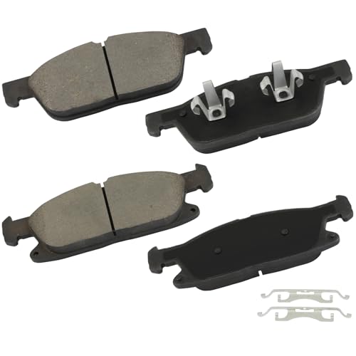 Image of cciyu D1818 Front Ceramic Disc Brake Pads Kit For Ford For Edge 2015-2021,For Lincoln MKX 2016-2018,For Lincoln Nautilus 2019-2023