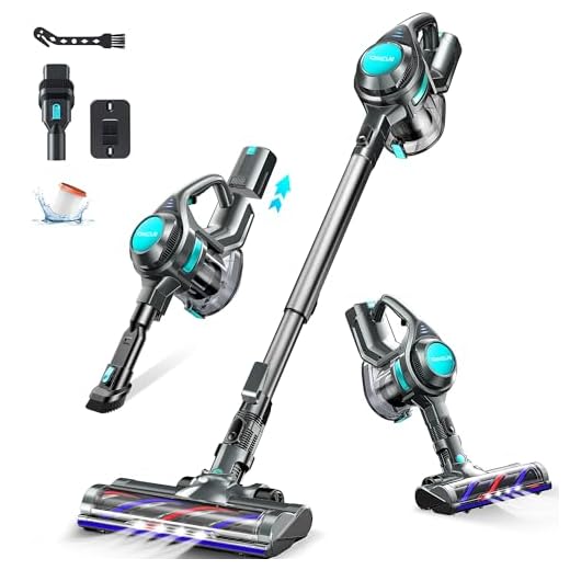 QikCln Cordless Vacuum Cleaner, 23Kpa Powerful Vacuum Cleaners for Home, 1.3L Large Capacity, 30Mins Runtime, 2 Modes, Rechargeable Handheld Vacuum for Pet Hair Hardwood Carpet - Green