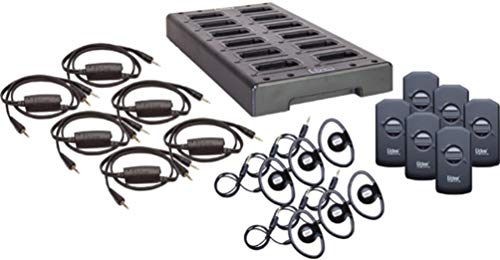 Listen Technologies LP-40-072-01 Intelligent DSP RF Receiver 6-Pack (72 MHz), Includes: (6) LR-4200-072-P1 Intelligent DSP RF Receiver Package 1 and (1) LA-381-01 Intelligent 12-Unit Charging Tray