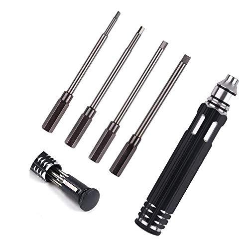 FPVERA 4 in 1 Hex Screw Driver Tools Kit for RC Helicopter RC Boat Rc Cars, Metal 1.5mm 2.0mm 2.5mm 3.0mm Screwdrivers Tools Kit