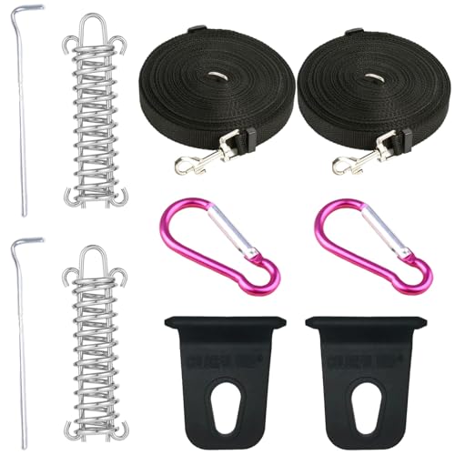 10 correas de trinquete resistentes con ganchos, correas de tormenta de toldo, kit de amarre de toldo, para toldos de caravana, kit de amarre, accesorios de toldo