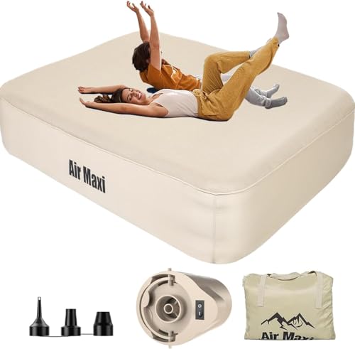Queen Air Bed with Built-in Pump, Self-Inflating Air Mattress with Air Pump, 13.78