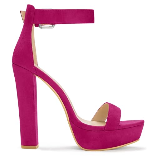 Image of Allegra K Women's Platform High Heel Ankle Strap Chunky Heels Sandals