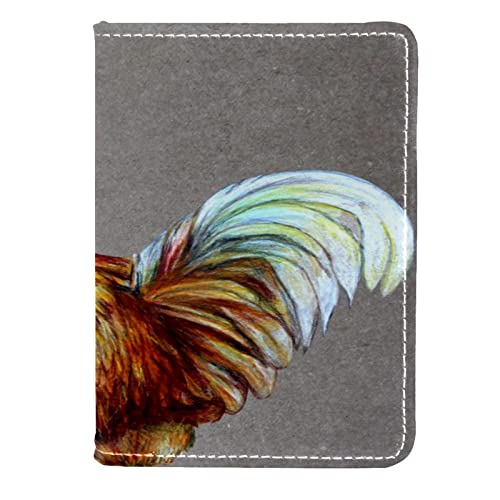 VAPOKF Rooaster - Funda de piel para pasaporte de viaje, 4.5 x 6.5 pulgadas, multicolor, 11.5x16.5cm/4.5x6.5 in, Contemporáneo