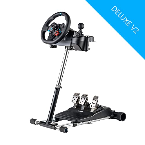 wheel stand pro g racing wheel stand compatible with logitech g29 g923 g920 g27 amp g25 wheels deluxe original v2 wheel and pedals not included