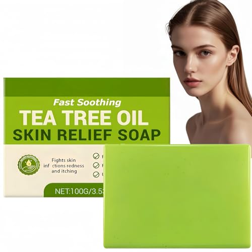 Tea Tree Oil Antifungal Soap Bar,Natural Foot & Body Soap for Skin Fungus,Acne,Odor Control with Coconut Oil,Refreshing Shower Soa/p for Men & Women,Refresh & Cleanse with Natural Herbal Extracts