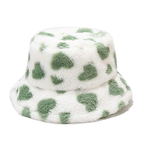 Women's Faux Fur Fuzzy Bucket Hat Warm Winter Style