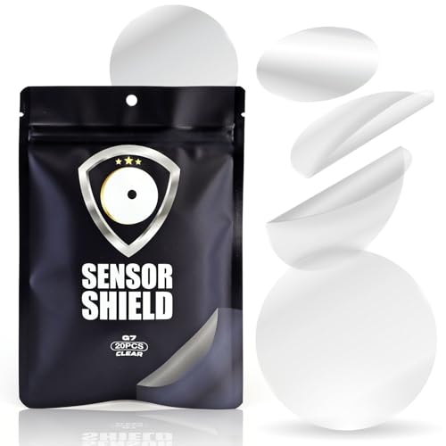 Sensor Shield Premium Adhesive Patches for Dexcom-G7 CGM Sensors, Long Lasting Waterproof & Sweatproof Good for up to 20 Days of Use (Clear)