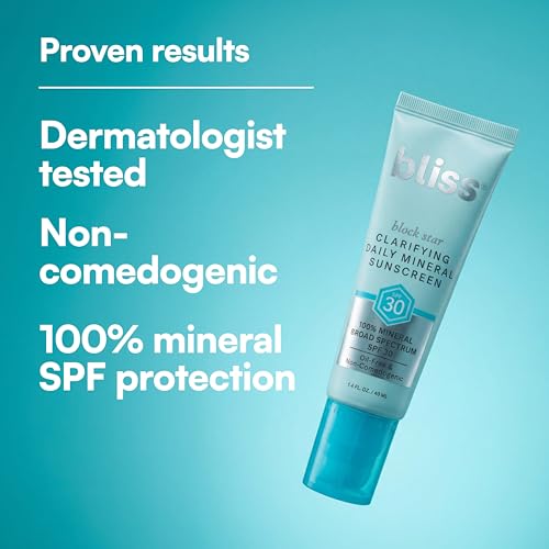 Image of Bliss Block Star Clarifying Mineral Sunscreen SPF 30 - 1.4 Oz - Skin-Loving