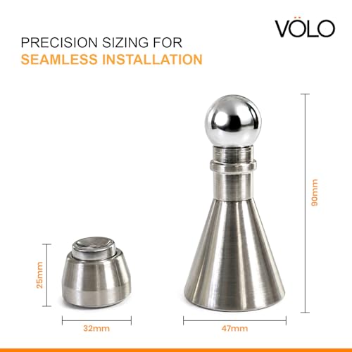 Image of Volo Stainless Steel Magnetic Door Holder /Door Stopper /Door Magnets to Hold Door /Magnetic Door Stopper for Home, Office and Commercial Spaces. (2)