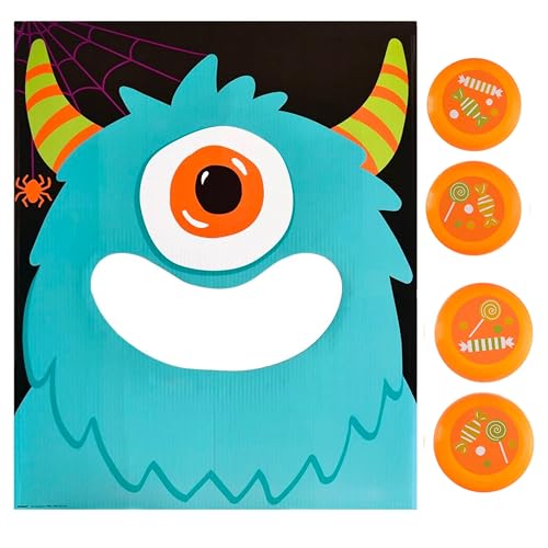 Amscan 270334 Adorable Cyclops Monster Halloween Disc Toss Game (1 Set) Suitable cover