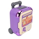Maleta Piggy Bank Huella Digital Contraseña Desbloquear Música Caja de Dinero Electrónica Ligero Juguete Seguro para (Púrpura)