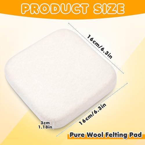 image for OEHPICC Needle Felting Pad, 6x6 Inch Natural Wool Felting Mat for Wool