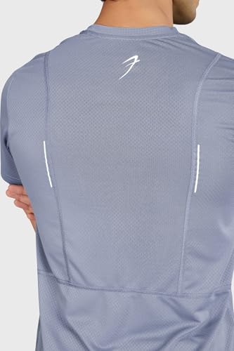 Image of FUAARK Men Solid Slim Fit Polyester Gym & Running Wear Tshirt