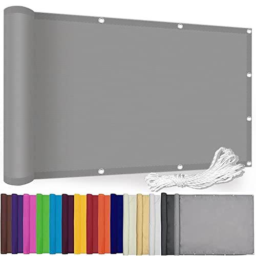 Voile d'ombrage rectangulaire 3.5x4m gris clair en PES imperméable