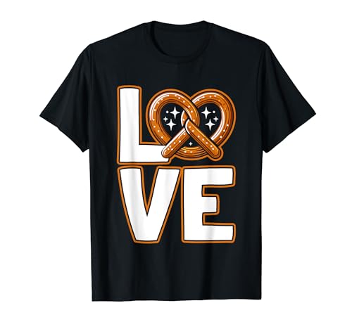 Love Pretzel Pretzels Baker Pastelería Alemana Hornear Camiseta