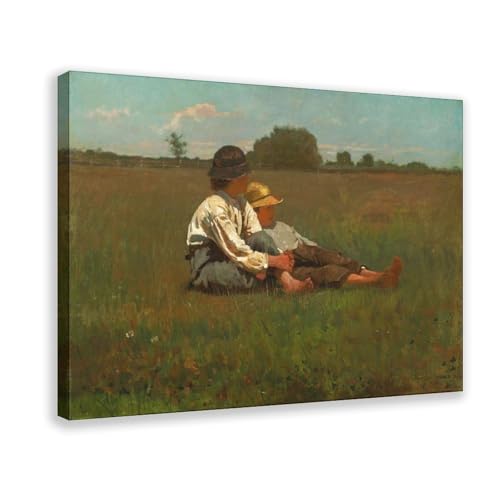 Tableau Boys in A Pasture Winslow Homer décoration murale de bureau et salon 30x45cm