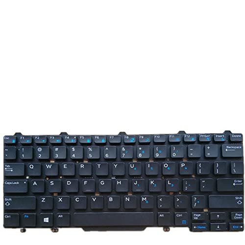 Clavier Dell Latitude E7470 US noir de rechange pour ordinateur portable SN7222 PK1313O1B36