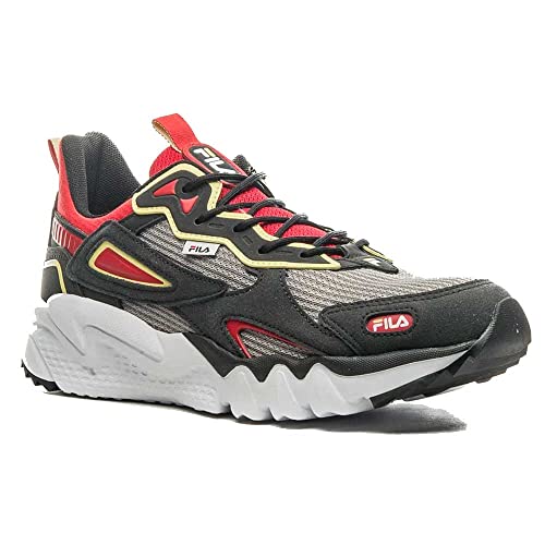 Tenis Fila Venture Tracer, Masculino, Preto/Vermelho/Amarelo Claro, 43