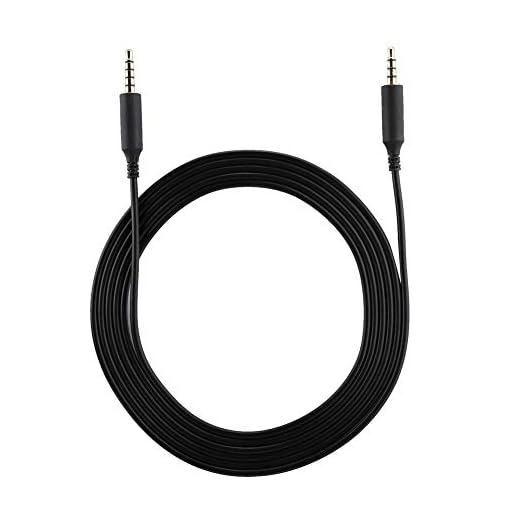 Cabo de fone de ouvido para jogos de cabeça macho para macho com plugue banhado a ouro de 3,5 mm, adequado para Logitech Astro A10 A40 A30 A50