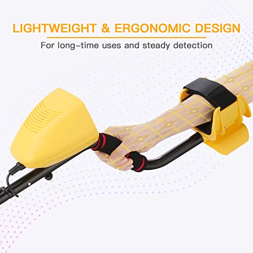 Metal Detector, High Accuracy Adjustable Waterproof Metal Finder Detectors with LCD Display, P/P Function, 7 Target Categories, Headphones, Folding Shovel and Carrying Bag Included