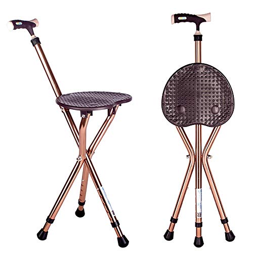 Bastoni da Passeggio per Anziani Bastoni da Passeggio Pieghevoli Bastoni da Passeggio multifunzionali Sgabello Triangolare Retrattile Stampelle Innovate