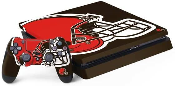 Skinit Decal Gaming Skin Compatible with PS4 Slim Bundle - Officially Licensed NFL Cleveland Browns Large Logo Design