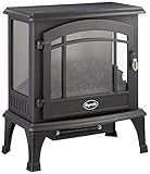 Comfort Glow EQS5140 Sanibel 3-Sided Infrared Quartz Electric Stove Black Finish
