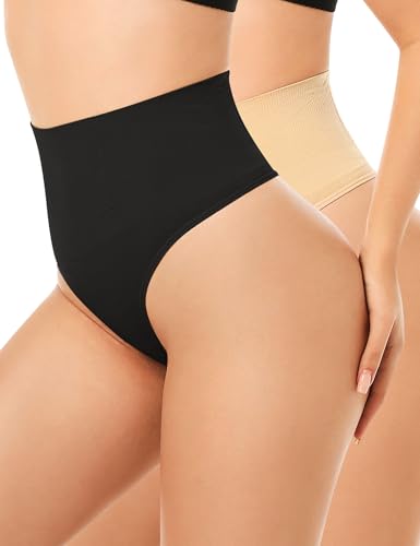 Yeblues Thong Shapewear Tummy Control for Women Seamless Shapewear Underwear Body Shaper Panties for Under Dresses