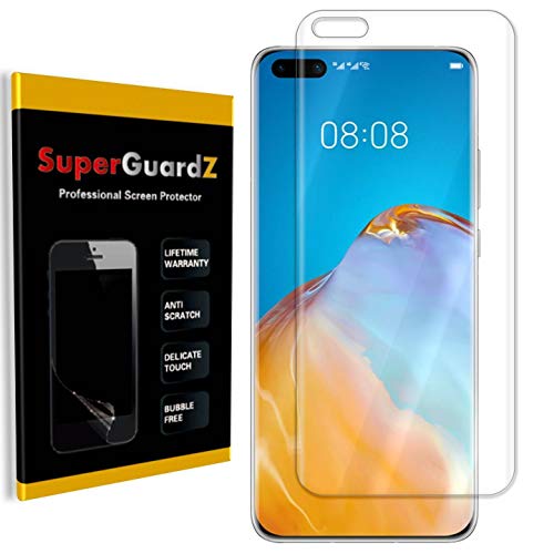 [3-Pack] for Huawei P40 Pro Screen Protector [Full Coverage], SuperGuardZ, Edge-to-Edge Protect, Ultra Clear, Military Grade TPU Film [Lifetime Replacement]