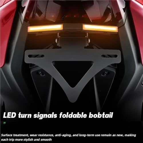 Support plaque immatriculation moto queue courte Monster 950 clignotant LED 2021