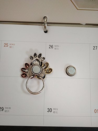Image of Tri-colors Dog Paw Print Magnetic Badge Eyeglass Holder Brooch for Shirts