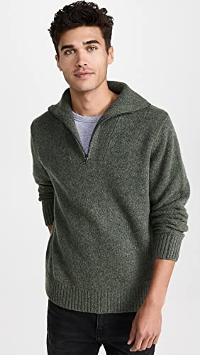 Vince Men's Melange Qtr Zip2