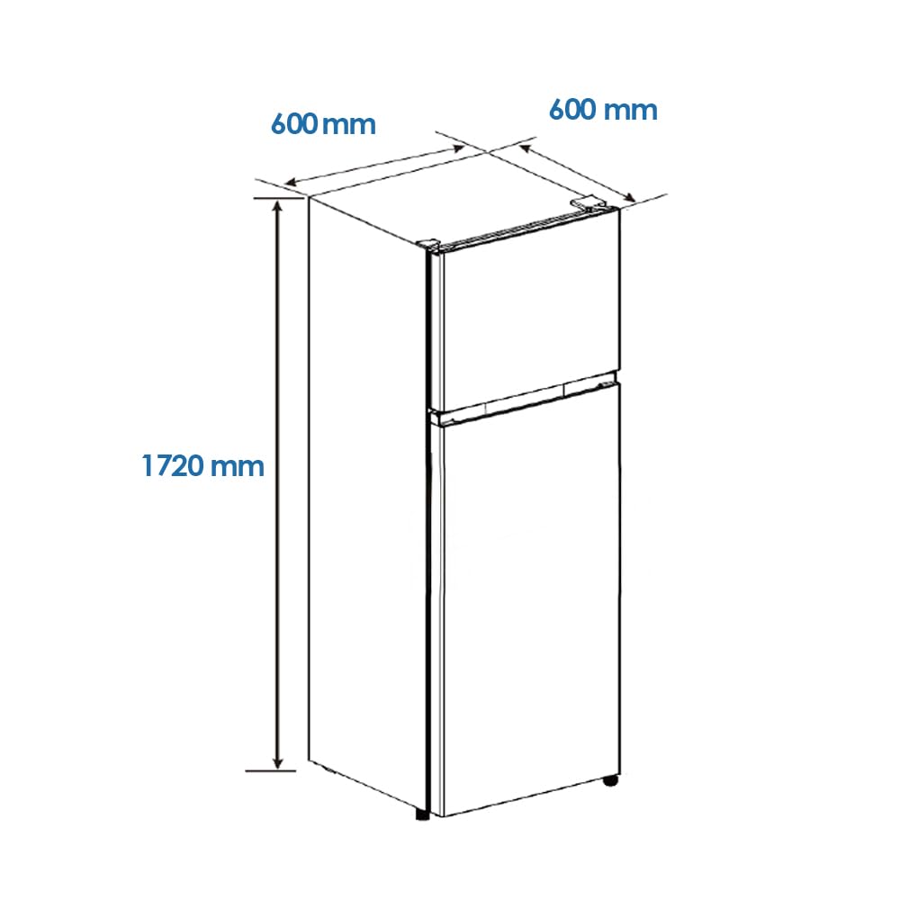 Aspes Refrigerador Blanco, 2 Puertas. AF17601E, Capacidad 304 Litros, Cíclico, Motor Universal, 70 dB, Puerta Reversible, Apertura Tipo Uñero, Clasificación Energética E