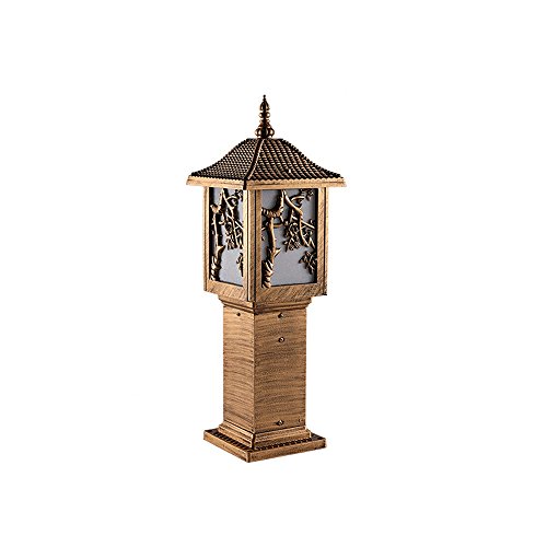 Lampe extérieur colonne étanche E27 anti-pluie pour sécuriser une pelouse