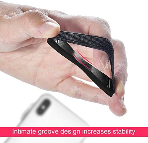 moinkerin 2 Pcs Elastic Grip Elastic Phone Finger Strap Finger Grip Holder Phone Grip for Smartphone Tablet