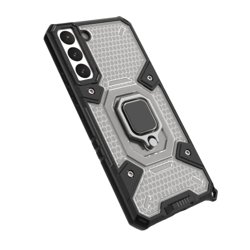 Image of zivite TPU Tough Armor Bumper Back Case Cover For Samsung Galaxy S22 Plus /S22 Pro|Ring Holder&Kickstand In-Built|360 Degree Protection Back Case Cover For Samsung Galaxy S22 Plus /S22 Pro(Black)