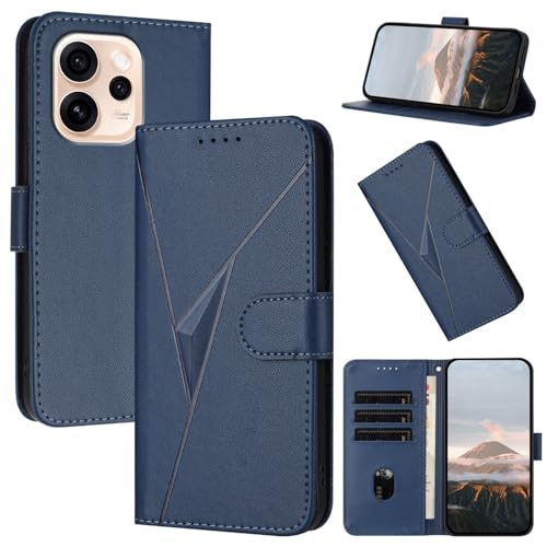�X�}�z�P�[�X �Ή��@�� for Oppo Reno15 F / Reno15 FS �y�}�O�l�b�g�J�� PU���U�[ �X�}�z�P�[�X �J�[�h�X���b�g �t���b�v�X�^���h�z�X�g���b�v Blue