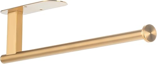 Honmein Soporte para toallas de papel, soporte mejorado para toallas de papel de acero inoxidable SUS304 debajo del gabinete, resistente a las